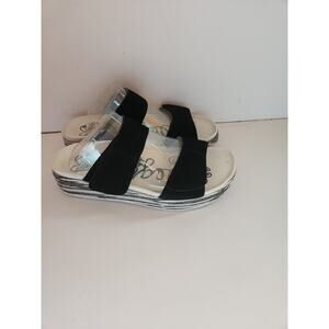 Alegria Mixie Black Adjustable T Straps Black  Leather Sandals 38 US sz8-8.5 EUC